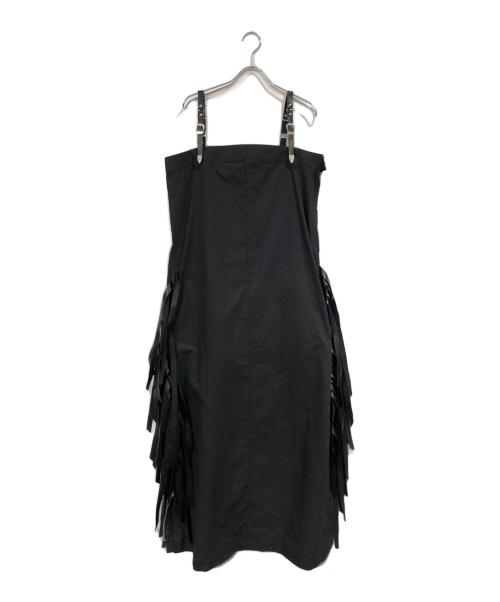 TOGA PULLA（トーガ プルラ）TOGA PULLA (トーガ プルラ) TWILL FRINGE DRESS ブラック サイズ:SIZE 40の古着・服飾アイテム