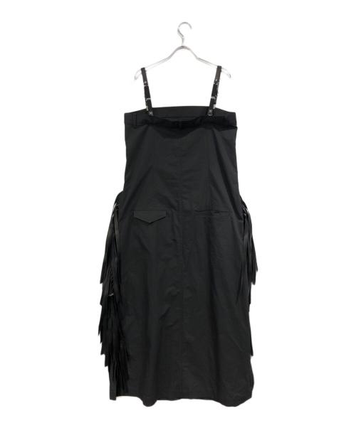 TOGA PULLA（トーガ プルラ）TOGA PULLA (トーガ プルラ) TWILL FRINGE DRESS ブラック サイズ:SIZE 40の古着・服飾アイテム