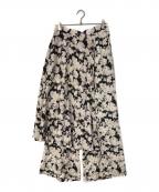 TOGA PULLAトーガ プルラ）の古着「RAYON PRINT SKIRT PANTS」｜ピンク×ブラック