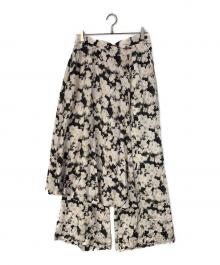 TOGA PULLA（トーガ プルラ）の古着「RAYON PRINT SKIRT PANTS」｜ピンク×ブラック