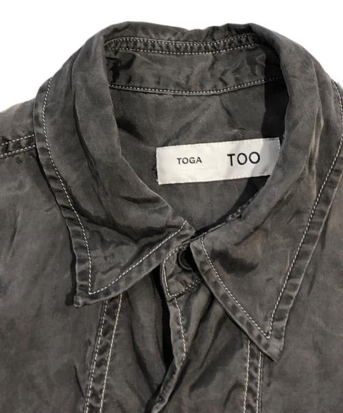 TOGA ARCHIVES（トーガアーカイブス）TOGA ARCHIVES (トーガアーカイブス) Cupra pigment dyed shirt グレー サイズ:SIZE Mの古着・服飾アイテム