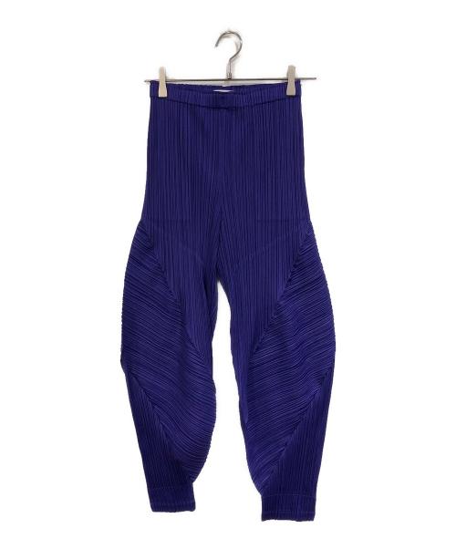 PLEATS PLEASE（プリーツプリーズ）PLEATS PLEASE (プリーツプリーズ) 変形デザインプリーツパンツ パープル サイズ:SIZE 3の古着・服飾アイテム