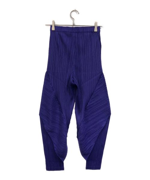 PLEATS PLEASE（プリーツプリーズ）PLEATS PLEASE (プリーツプリーズ) 変形デザインプリーツパンツ パープル サイズ:SIZE 3の古着・服飾アイテム