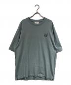 maison kitsuneメゾンキツネ）の古着「BOLD FOX HEAD PATCH OVERSIZE TEE-SHIRT」｜スカイブルー