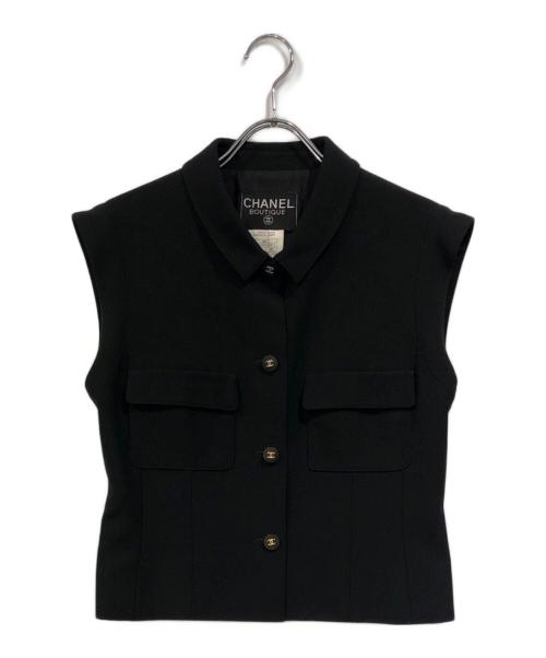 CHANEL（シャネル）CHANEL (シャネル) ココマークボタンベスト ブラック サイズ:SIZE 38の古着・服飾アイテム