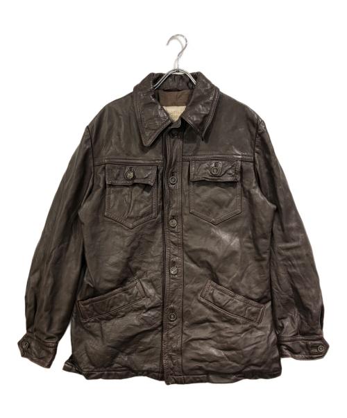 london fog（ロンドンフォグ）LONDON FOG (ロンドンフォグ) レザージャケット ブラウン サイズ:不明の古着・服飾アイテム