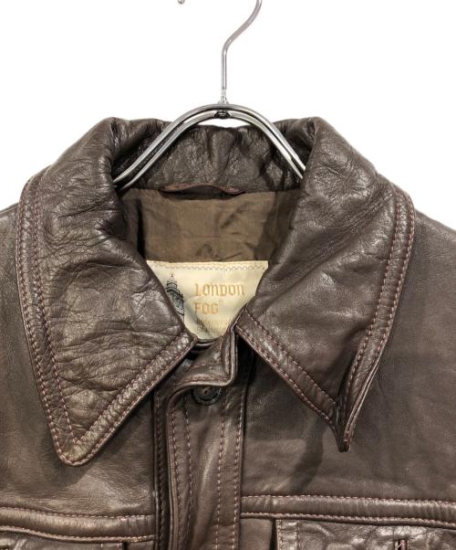 london fog（ロンドンフォグ）LONDON FOG (ロンドンフォグ) レザージャケット ブラウン サイズ:不明の古着・服飾アイテム