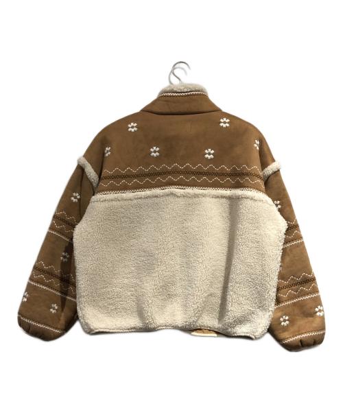 UGG（アグ）UGG (アグ) Marlene Jacket ブラウン×ベージュ サイズ:SIZE Lの古着・服飾アイテム