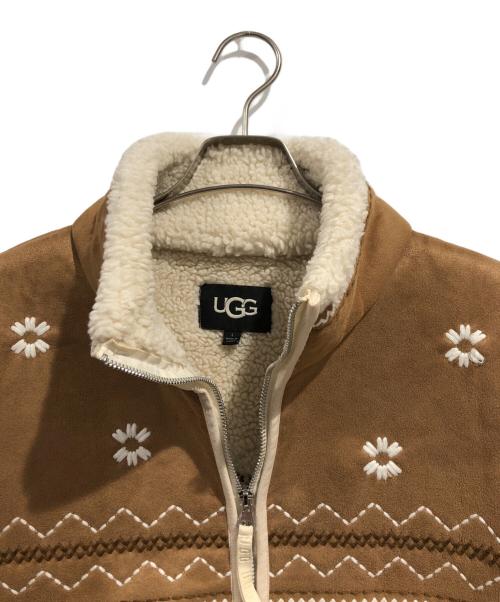 UGG（アグ）UGG (アグ) Marlene Jacket ブラウン×ベージュ サイズ:SIZE Lの古着・服飾アイテム