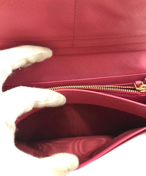 PRADA（プラダ）PRADA (プラダ) サフィアーノリボン長財布 ピンクの古着・服飾アイテム