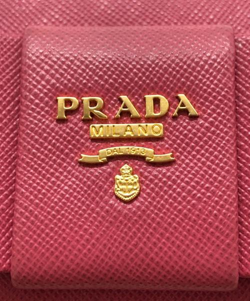 PRADA（プラダ）PRADA (プラダ) サフィアーノリボン長財布 ピンクの古着・服飾アイテム
