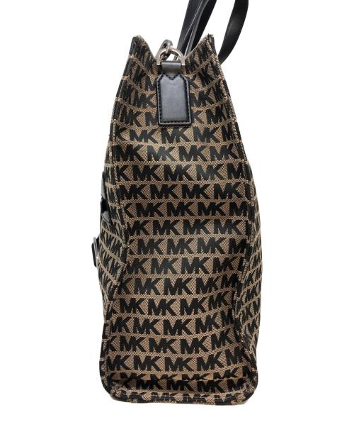 MICHAEL KORS（マイケルコース）MICHAEL KORS (マイケルコース) MKシグネチャージャガード2WAYバッグ ベージュの古着・服飾アイテム