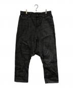 COMME des GARCONS BLACKMARKETコムデギャルソンブラックマーケット）の古着「サルエルデニムパンツ」｜ブラック