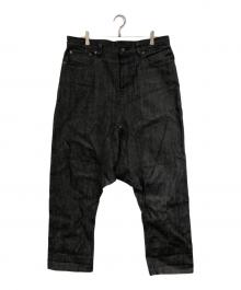COMME des GARCONS BLACKMARKET（コムデギャルソンブラックマーケット）の古着「サルエルデニムパンツ」｜ブラック