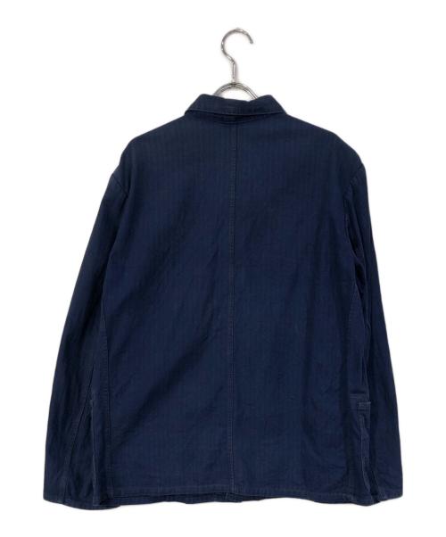 USED（USED）USED (ユーズド) フレンチワークジャケット ブルー サイズ:SIZE 48の古着・服飾アイテム