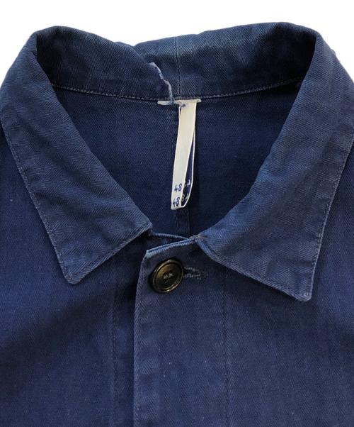 USED（USED）USED (ユーズド) フレンチワークジャケット ブルー サイズ:SIZE 48の古着・服飾アイテム