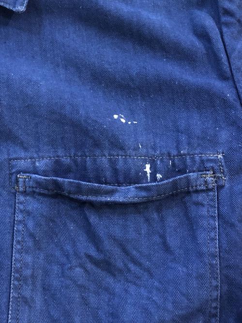 USED（USED）USED (ユーズド) フレンチワークジャケット ブルー サイズ:SIZE 48の古着・服飾アイテム