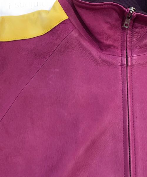 drestrip（ドレストリップ）drestrip (ドレストリップ) レザートラックジャケット パープル×イエロー サイズ:SIZE 4の古着・服飾アイテム
