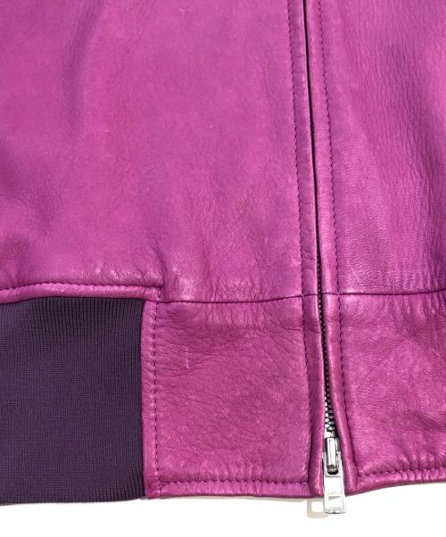 drestrip（ドレストリップ）drestrip (ドレストリップ) レザートラックジャケット パープル×イエロー サイズ:SIZE 4の古着・服飾アイテム