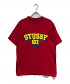 stussyステューシー）の古着「プリントTシャツ」｜レッド