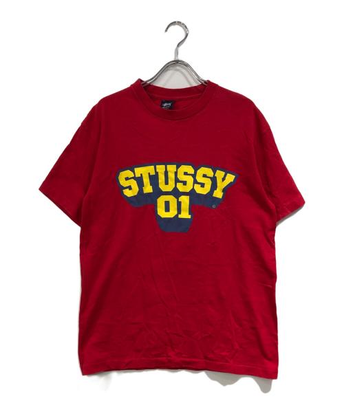 stussy（ステューシー）stussy (ステューシー) プリントTシャツ レッド サイズ:SIZE Mの古着・服飾アイテム