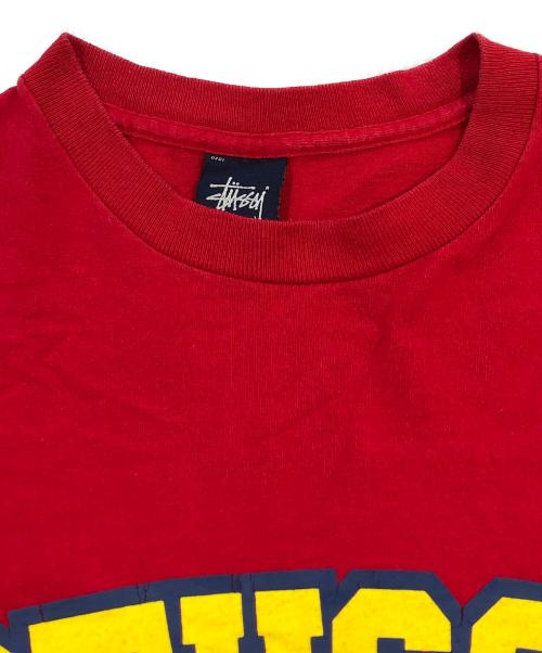stussy（ステューシー）stussy (ステューシー) プリントTシャツ レッド サイズ:SIZE Mの古着・服飾アイテム