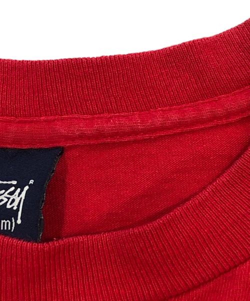 stussy（ステューシー）stussy (ステューシー) プリントTシャツ レッド サイズ:SIZE Mの古着・服飾アイテム