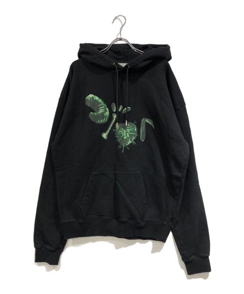 DIOR HOMME（ディオール オム）Dior Homme (ディオール オム) cactus jack (カクタス・ジャック) ロゴプリントパーカー ブラック サイズ:SIZE XSの古着・服飾アイテム