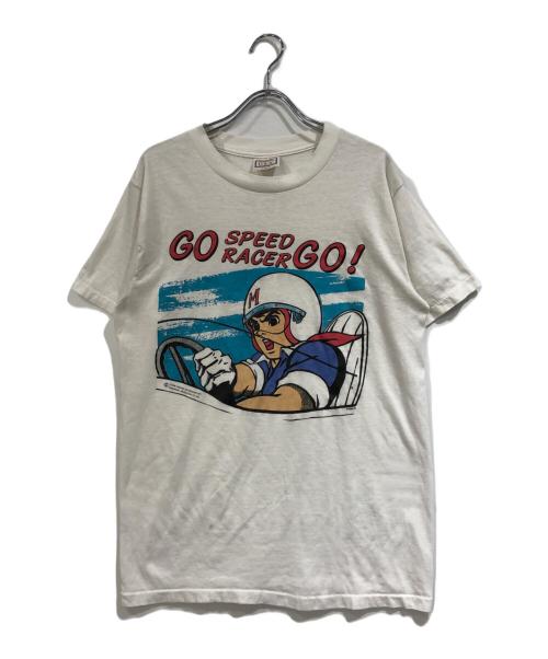 USED/MY SHIRT（ユーズド）USED/MY SHIRT (ユーズド) アニメプリントTシャツ ホワイト サイズ:SIZE Lの古着・服飾アイテム