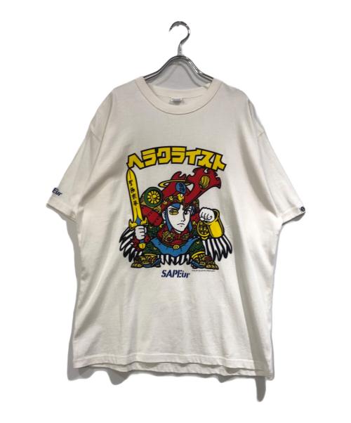 SAPEur（サプール）SAPEur (サプール) コラボプリントTシャツ ホワイト サイズ:SIZE XLの古着・服飾アイテム