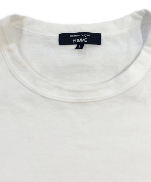 COMME des GARCONS HOMME（コムデギャルソン オム）COMME des GARCONS HOMME (コムデギャルソン オム) S/S Tee ホワイト サイズ:SIZE Lの古着・服飾アイテム