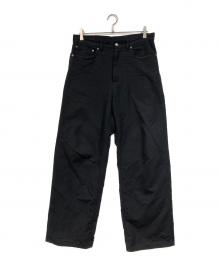 UNUSED（アンユーズド）の古着「Wide glitter pants」｜ブラック