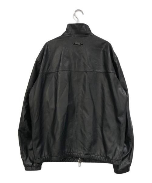 EMPORIO ARMANI（エンポリオ アルマーニ）EMPORIO ARMANI (エンポリオ アルマーニ) シープレザーライダースジャケット ブラック サイズ:SIZE 56の古着・服飾アイテム