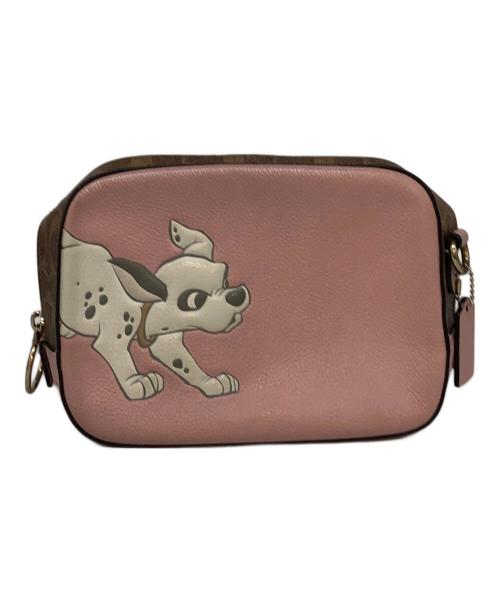 COACH（コーチ）COACH (コーチ) Disney (ディズニー) コラボショルダーバッグ ピンク×ブラウンの古着・服飾アイテム