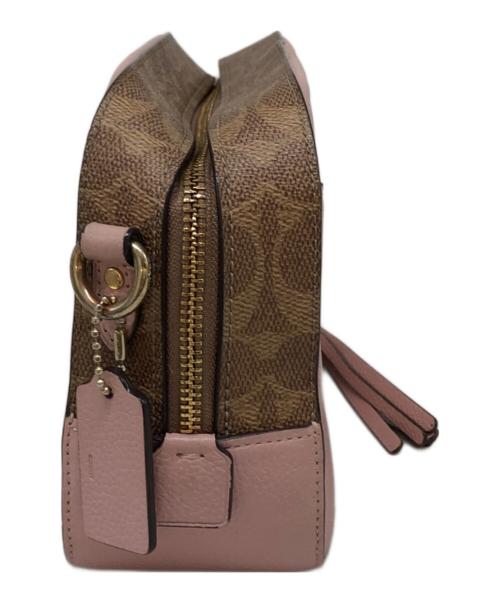 COACH（コーチ）COACH (コーチ) Disney (ディズニー) コラボショルダーバッグ ピンク×ブラウンの古着・服飾アイテム