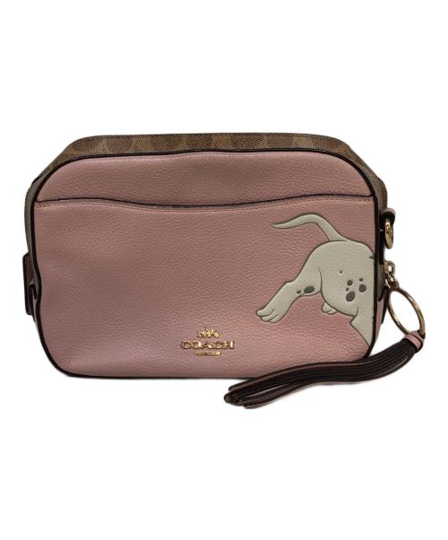 COACH（コーチ）COACH (コーチ) Disney (ディズニー) コラボショルダーバッグ ピンク×ブラウンの古着・服飾アイテム