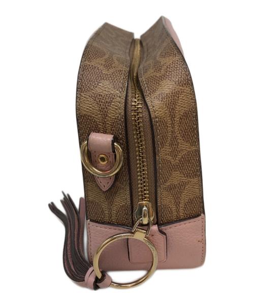 COACH（コーチ）COACH (コーチ) Disney (ディズニー) コラボショルダーバッグ ピンク×ブラウンの古着・服飾アイテム