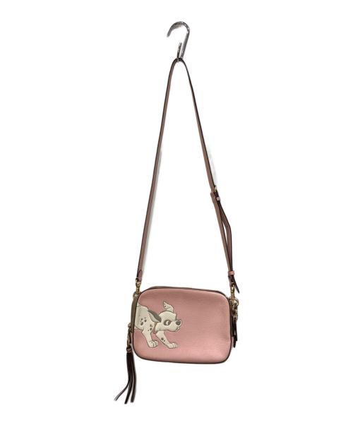 COACH（コーチ）COACH (コーチ) Disney (ディズニー) コラボショルダーバッグ ピンク×ブラウンの古着・服飾アイテム
