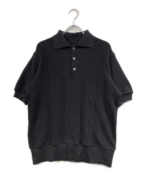 Taiga Takahashi（タイガ タカハシ）Taiga Takahashi (タイガ タカハシ) 1960'S POLO KNIT ブラック サイズ:SIZE 40の古着・服飾アイテム