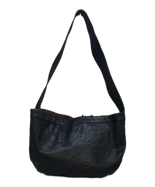 Taiga Takahashi（タイガ タカハシ）Taiga Takahashi (タイガ タカハシ) Lot.018 Newsboy Bag Horse Leather Small ブラックの古着・服飾アイテム