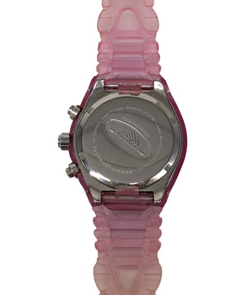 TECHNOMARINE（テクノマリーン）TECHNOMARINE (テクノマリーン) テクノダイヤモンドクロノグラフ ピンクの古着・服飾アイテム