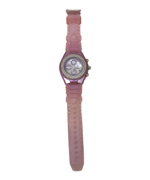 TECHNOMARINE（テクノマリーン）TECHNOMARINE (テクノマリーン) テクノダイヤモンドクロノグラフ ピンクの古着・服飾アイテム