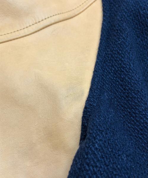 POLO RALPH LAUREN（ポロ・ラルフローレン）POLO RALPH LAUREN (ポロ・ラルフローレン) ウールブレンドレターマンジャケット ネイビー×ブラウン サイズ:SIZE Lの古着・服飾アイテム
