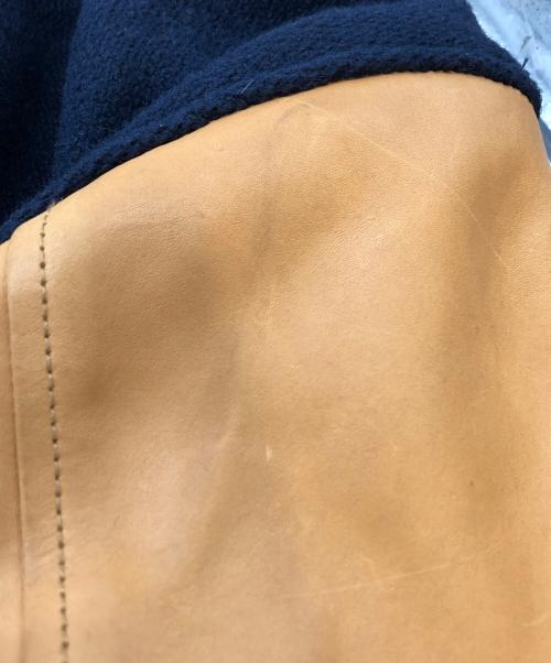 POLO RALPH LAUREN（ポロ・ラルフローレン）POLO RALPH LAUREN (ポロ・ラルフローレン) ウールブレンドレターマンジャケット ネイビー×ブラウン サイズ:SIZE Lの古着・服飾アイテム