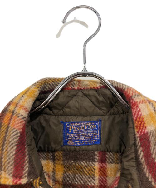 PENDLETON（ペンドルトン）PENDLETON (ペンドルトン) チェックネルシャツ ブラウン×レッド サイズ:SIZE Mの古着・服飾アイテム