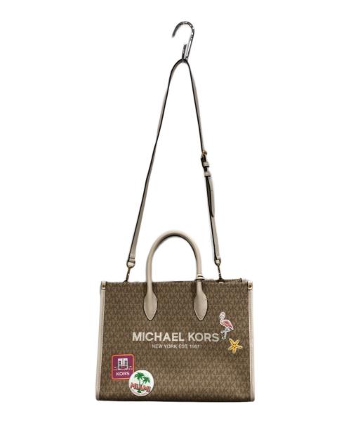 MICHAEL KORS（マイケルコース）MICHAEL KORS (マイケルコース) シグネチャートートバッグ ベージュの古着・服飾アイテム