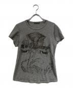 ALEXANDER McQUEENアレキサンダーマックイーン）の古着「スカルプリントTシャツ」｜グレー
