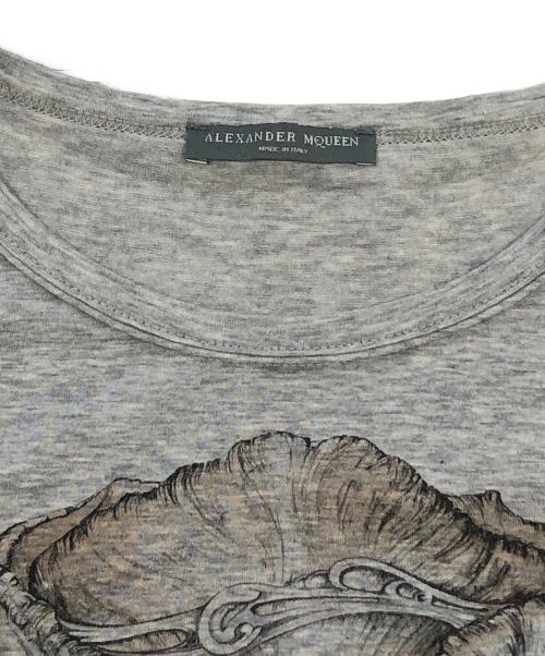 ALEXANDER McQUEEN（アレキサンダーマックイーン）ALEXANDER McQUEEN (アレキサンダーマックイーン) スカルプリントTシャツ グレー サイズ:SIZE 36の古着・服飾アイテム