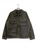 stussyステューシー）の古着「IRIDESCENT JACKET」｜グレー