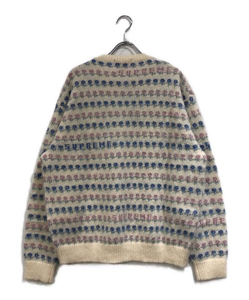 SUPREME（シュプリーム）Supreme (シュプリーム) FLOWERS METALLIC SWEATER ホワイト サイズ:SIZE Mの古着・服飾アイテム